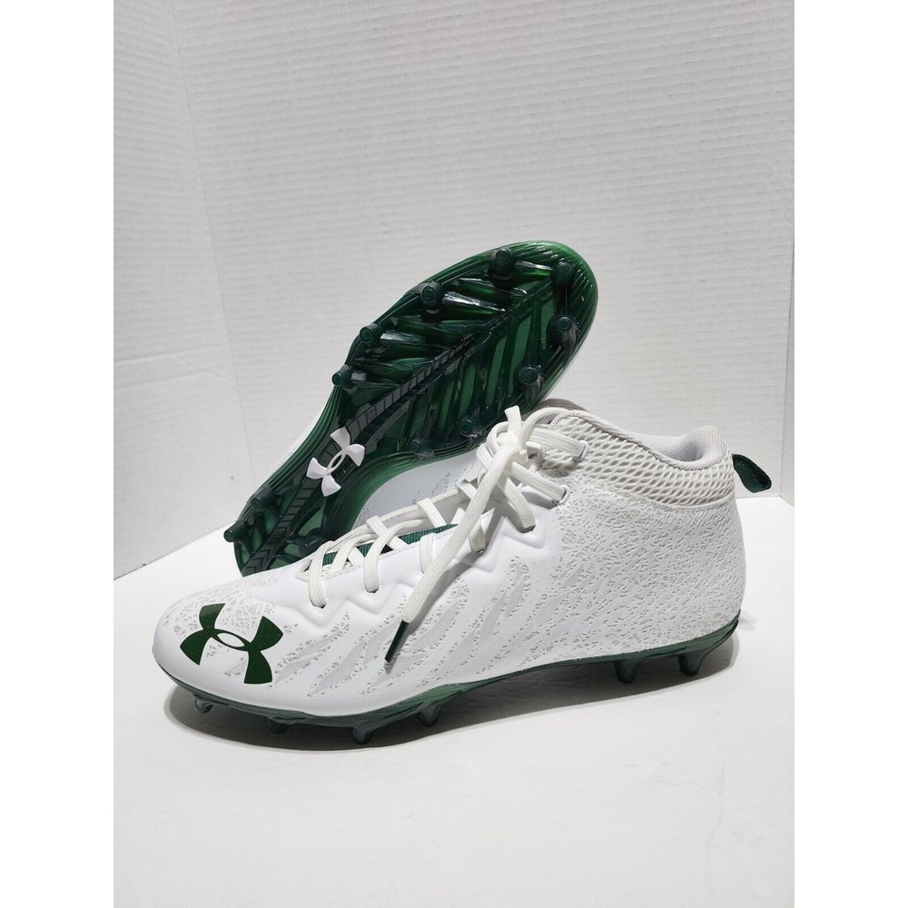 Men Under Armour Spotlight UA 4D Foam Football Cleats White 3023963-104 Size 11